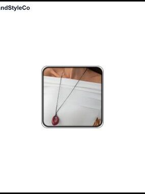 Large Resin Bean Pendant Collar Necklace Leather Rope Chain Women